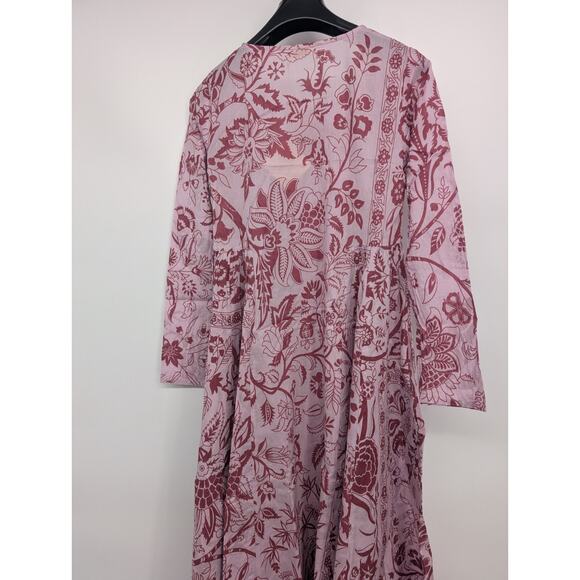 NWT Matta NY Moksha Tree of Life MAXI Cotton Dress Size XS Lilac Purple #1B454 - Picture 7 of 10